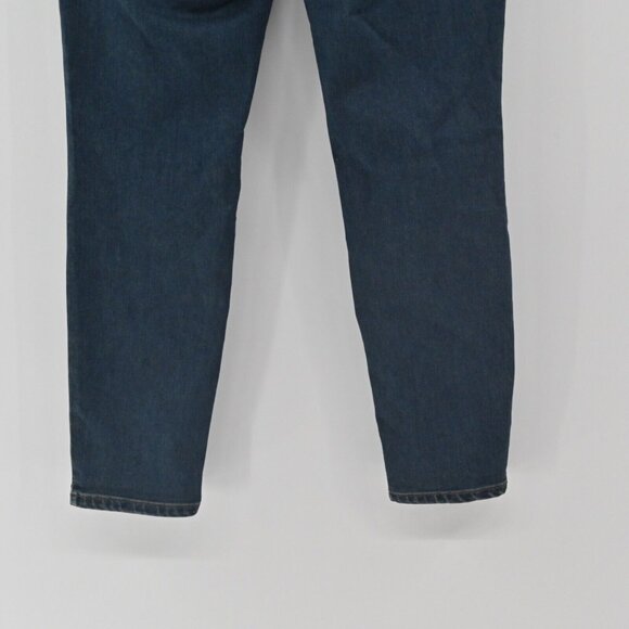 FREE PEOPLE Jeans Womens Sz 31 Dark Wash Distressed Busted Knee Mid Rise Skinny - Picture 7 of 12